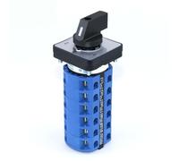 AUOQKQUT SZW26/LW26-25 3 Positions 6 Phase 24 Terminals Screw 660V 25A 48x48Mm Panel Selector Control Rotary Changeover Cam Switch