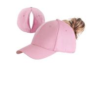 Auosxny Cappellini magnetici con Coda di Cavallo,per Un Facile utilizzo, Cappello da Baseball Regolabile in Cotone Traspirante, per Donne attive, Fitness e Avventure all'Aria Aperta(Pink)