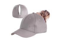 Auosxny Cappellini magnetici con Coda di Cavallo,per Un Facile utilizzo, Cappello da Baseball Regolabile in Cotone Traspirante, per Donne attive, Fitness e Avventure all'Aria Aperta(Gray)