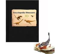 Auosxny Enciclopedia 3D Dinosauri preistorici, divertente libro interattivo pop-up di dinosauri, copertina rigida pop-up, Enciclopedia illustrata completa di dinosauri e creature preistoriche, regalo