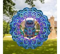 Auosxny Mandala a Forma di girandola di Vento, con Motivo Geometrico Sacro, Effetto visivo 3D, per Decorazioni da Interni/Esterni, Arte da Giardino, Decorazioni da Giardino(H)