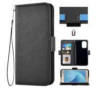 Auotu Custodia Case PU Pelle Flip Magnetica Custodiar Portafoglio Cover Per Doro 8100 / Doro 8100 Plus/Doro 8110 / Doro 8110 Plus Smartphone (Nero)