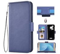 Auotu Custodia with protezione della lente Case PU Pelle Flip Magnetica Custodiar Portafoglio Cover Per Blackview BL7000 5G AI Smartphone (Blu)