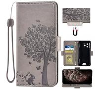 Auotu Custodia with protezione della lente Case PU Pelle Flip Magnetica Custodiar Portafoglio Cover Per Blackview BV5300 / BV5300 PRO/Oscal S70 / S70 Pro/Blackview BV5300 Plus Smartphone (Grigio)