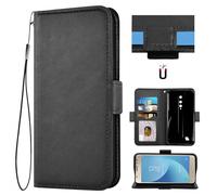 Auotu Custodia with protezione della lente Case PU Pelle Flip Magnetica Custodiar Portafoglio Cover Per Ulefone Armor X12 Pro / X12 Smartphone (Nero)