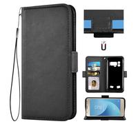 Auotu Custodia with protezione della lente Case PU Pelle Flip Magnetica Custodiar Portafoglio Cover Per DOOGEE Smini Doogee S Mini Smartphone (Nero)