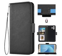 Auotu Custodia with protezione della lente Case PU Pelle Flip Magnetica Custodiar Portafoglio Cover Per Cubot Note 40 Smartphone (Nero)