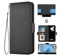 Auotu Custodia with protezione della lente Case PU Pelle Flip Magnetica Custodiar Portafoglio Cover Per Blackview BL7000 5G AI Smartphone (Nero)