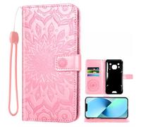 Auotu Custodia with protezione della lente Case PU Pelle Flip Magnetica Custodiar Portafoglio Cover Per Blackview BV6200 / BV6200 Pro/Blackview BV6200 Plus Smartphone (Rosa with Fiore Pattern)
