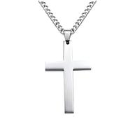 AUOU 1 ciondolo a forma di croce, da donna, colore dorato, regalo per un amico, Pietra