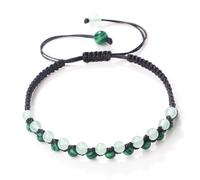 AUOU 1pc 4mm ematite perle di lava braccialetto fatto a mano doppio braccialetto intrecciato per le donne uomini pietra naturale occhio di tigre, Pietra