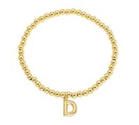 AUOU 1pc Dorato Croce Oro 26 Lettere Inglesi Perline Braccialetto Per Le Donne Regali Della Catena, Pietra