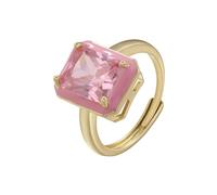 AUOU 1pc smalto rettangolo zircone anello donna zircone giallo apertura coppia uomo anelli, Pietra