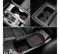 Auovo 17 tappetini anti-polvere per Honda Accord accessori 2018 2019 2020 2021 interni auto portabicchieri interni interni auto fodera console centrale tappetino fodera porta tasca (rosso)