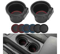 Auovo 2 inserti portabicchieri di ricambio per Frontier 2005-2019 Xterra 05-15 Pathfinder 05-12 Sostituire 96975-EA000 96975-ZS00A (con 3 paia di sottobicchieri in TPE in rosso blu tutto nero)