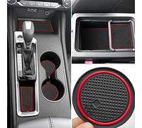 Auovo Tappetini antipolvere per accessori Altima 2019 2020 2021 2022 interni personalizzati per porta tasca porta tappetini per console centrale (set da 14 pezzi) (rosso)