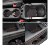 Auovo Tappetini antipolvere per porte 2017 2018 2019 Compass Gate tappetini interni inserti coppa console accessori interni (confezione da 15, rosso)