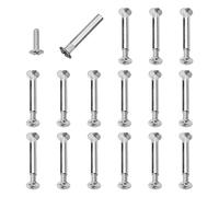 aupawdy 15 Pezzi Viti di rilegatura viti per mobili collegamento Connettore per armadio M5 Mobili viti manicotto per collegare tavola di legno, armadio, montaggio di mobili