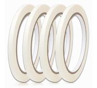AUPERTO 4 rotoli di nastro adesivo per pittura, 5 mm/8 mm/12 mm/15 mm, multiformato, senza residui, facile da strappare, ideale per pareti, mobili, artigianato