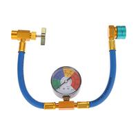 Aupoko R1234YF R1234YF - Kit per tubo di ricarica refrigerante Acme a sinistra per auto e casa A/C Refrigerant System R1234YF Low Side Quick Coupler e manometro per auto e casa A/C Refrigerant System
