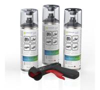 AUPROPAINT AUPROTEC Lackspray Nero Lucido 3x400ml Con Impugnatura Pistola
