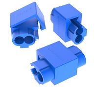 AUPROTEC 100x Rubacorrente 0,75-2,5 mm² blu Morsetti Ruba Corrente Connettori Rapidi Isolati PP Ottone Stagnato Terminali per Cavi Fili Elettrici