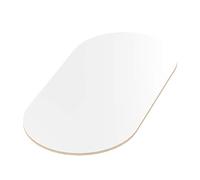 AUPROTEC 18mm Piano del Tavolo bianco 800 mm x 400 mm ovale Pannello Multistrato rivestito melamminico di 40cm-200cm Legno Compensato di Betulla: 80x40 cm
