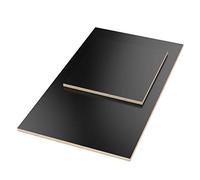 AUPROTEC 18mm Piano del Tavolo nero 500 mm x 400 mm Pannello Multistrato rivestito melamminico selezione di 40cm-200cm Legno Compensato Massiccio di Betulla: rettangolare 50x40 cm