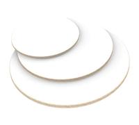 AUPROTEC 18mm Piano del Tavolo rotondo Ø 200 mm bianco Pannello Multistrato rivestito melamminico selezione di 20cm-148cm Legno Compensato Massiccio di Betulla