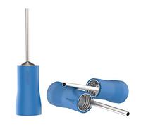 AUPROTEC 25x Capicorda a Puntale 1,5-2,5 mm² blu punta 13 mm PTV Connettori Puntali Rotondi Preisolati PVC Tipo Pin Tondo Rame Stagnato Terminali per Cavi Fili Elettrici