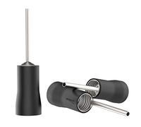 AUPROTEC 25x Capicorda a Puntale 2,5-4 mm² nero punta 10 mm PTV Connettori Puntali Rotondi Preisolati PVC Tipo Pin Tondo Rame Stagnato Terminali per Cavi Fili Elettrici