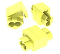 AUPROTEC 50x Rubacorrente 4,0-6,0 mm² giallo Morsetti Ruba Corrente Connettori Rapidi Isolati PP Ottone Stagnato Terminali per Cavi Fili Elettrici