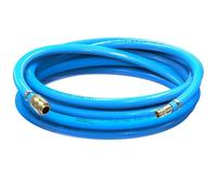 AUPROTEC AUPROTEC - Set di tubi per aria compressa, 8 mm, diametro interno, 15 m, tubo in PVC, con attacco rapido in ottone per compressore ad aria compressa, altamente flessibile