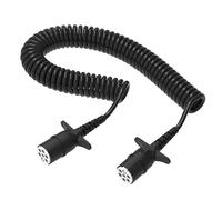 AUPROTEC Cavo a spirale per accoppiamento 24V 4m - 7-PIN tipo S - Connettore overmoulded - Cavo adattatore per svolta elettrica, cavo di collegamento per camion, auto, veicoli commerciali, rimorchi