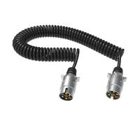 AUPROTEC Cavo di prolunga per rimorchio, 12 V, 3,5 m, 7 poli, spina in metallo, cavo a spirale per camion, auto, NFZ, rimorchi, trailer, semirimorchio