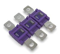 AUPROTEC Fusibile Mega a corrente elevata/blocco a vite 80-500A scelta: 400A ampere, viola, 3 pezzi