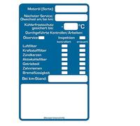 Auprotec Kundendienstaufkleber Cartellino Autoadesivo di Assistenza Clienti con Messaggio in Tedesco