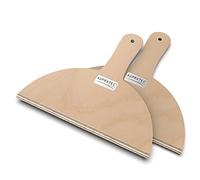 AUPROTEC - Pala per pizza in legno di betulla levigato, modello Heiko: set da 2 pezzi, formato L, Ø 36 cm