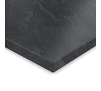 AUPROTEC Pannello in legno 19 mm, 50 x 40 cm, ideale per ripiani, console, scaffali e fai da te, ardesia, bordo in ABS da 1 mm