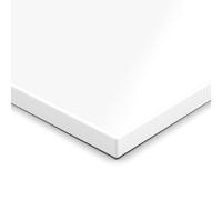 AUPROTEC Pannello in legno 19 mm, 90 x 40 cm, ideale per ripiani, console, scaffali e fai da te, cristallo bianco, bordo in ABS da 1 mm