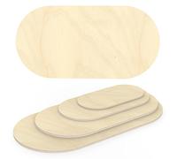 AUPROTEC Pannello Multistrato 21mm Tavola ovale 1000 mm x 500 mm Betulla Legno Compensato Massiccio selezionabile di 40cm-200cm Piano della Tavola di alta qualità p.e. per tavolino tavolo