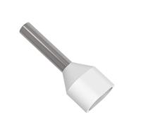 AUPROTEC Puntalini isolati Twin 0,5-16 mm² Doppio Terminali a Bussola: 100 pezzi, 0.5 mm² Bianco