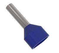 AUPROTEC Puntalini isolati Twin 0,5-16 mm² Doppio Terminali a Bussola: 1000 pezzi, 2.5 mm² Blu