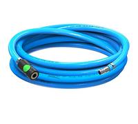 AUPROTEC Set di tubi per aria compressa, 8 mm, diametro interno, 50 m, tubo in PVC, con giunto di sicurezza Prevost S1, per compressore ad aria compressa, altamente flessibile