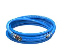 AUPROTEC Set di tubi per aria compressa, 9 mm, diametro interno 1 m, tubo in PVC, con giunto di sicurezza S2000, per compressore ad aria compressa, tubo flessibile
