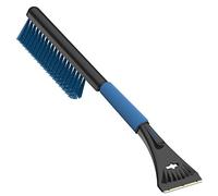 AUPROTEC Spazzola da neve con Raschietto ghiaccio 2in1 con lama di ottone e manico morbido comodo antiscivolo ASE 2 nero-blu