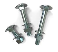 AUPROTEC Viti con testa a bottone M5-M12 con dadi e rondelle Selezione: 10 pezzi M10x200