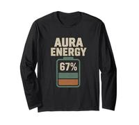 Aura Energy 67 Funny Meme Gen Alpha Slang 6 7 Sei Sette Maglia a Manica