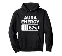 Aura Energy a 67 Divertente Six Seven Meme Gen Alpha Slang Trend Felpa con Cappuccio