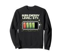Aura Energy a 67 Divertente Six Seven Meme Gen Z Alpha Slang Felpa